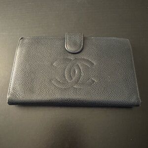 Chanel Timeless CC Caviar Black Leather Wallet